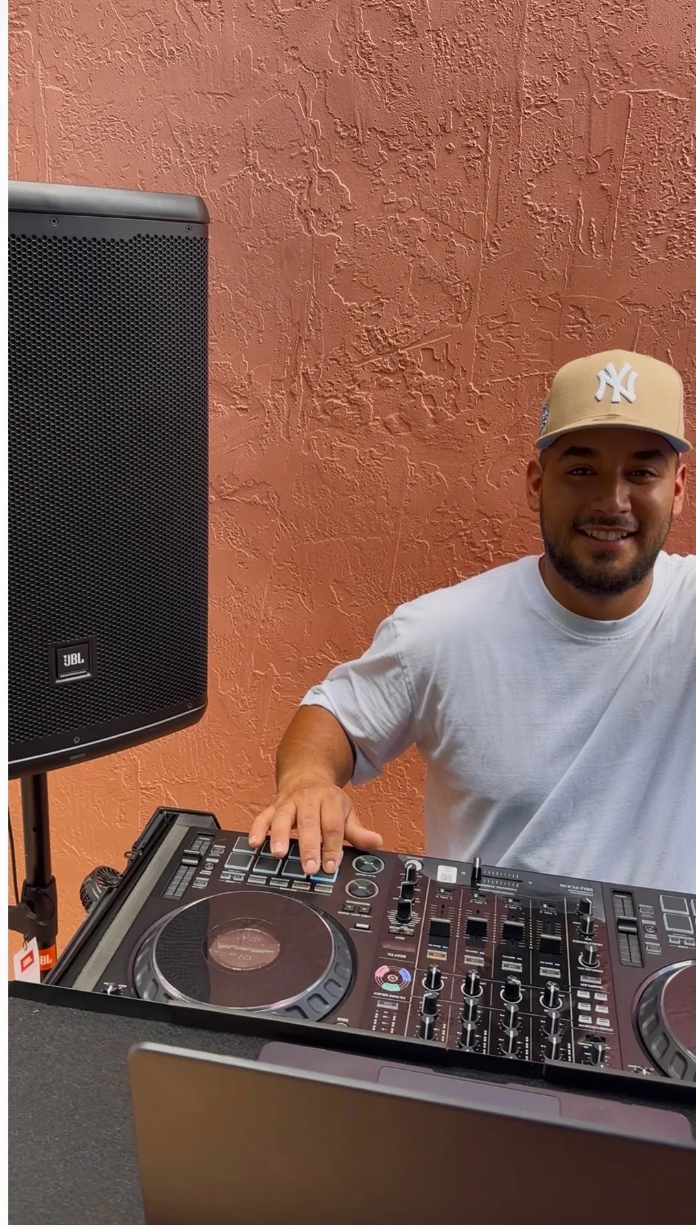 Professional DJ booth setup ready for guests